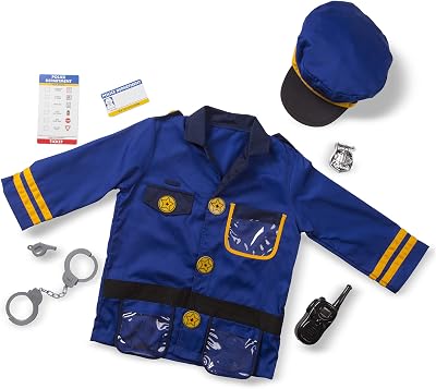 Melissa & Doug Police Officer Role-Play Costume Set Kids 3+ Gift