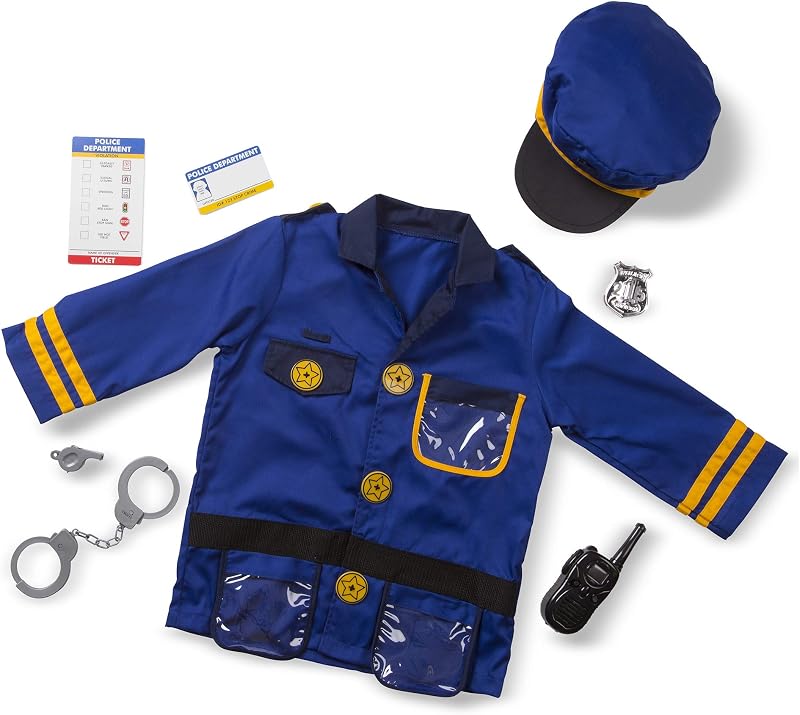 Melissa & Doug Police Officer Role-Play Costume Set Kids 3+ Gift
