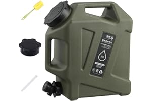 AZURAOKEY Camping Water Jug, 3.2 Gallon (12L) Portable Water Containers with Spigot, No Leakage Portable Emergency Water Tank