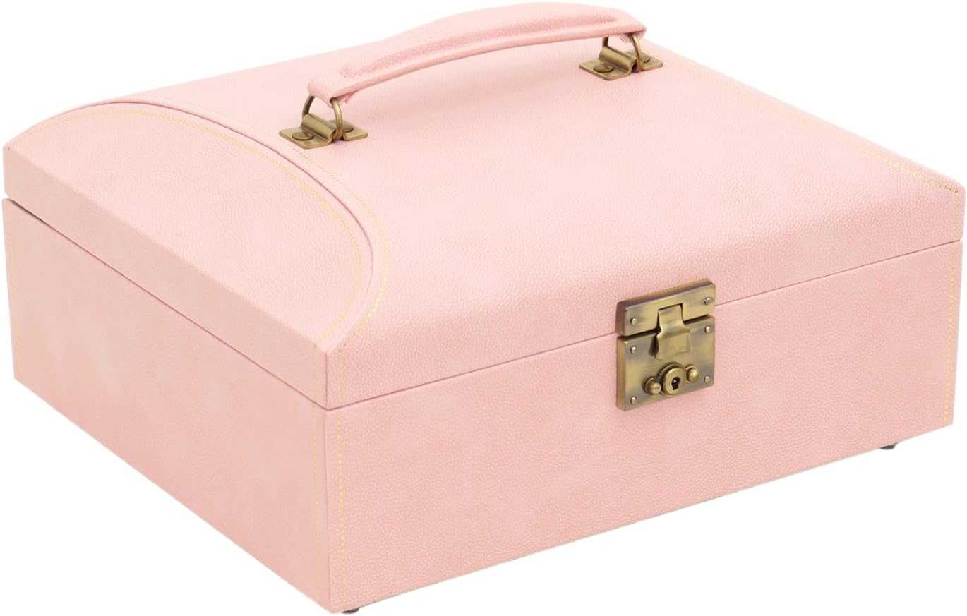 Wolf Design Jewelry Case, Medium, Pink