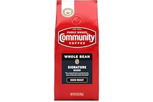Community Coffee Signature Blend Whole Bean Coffee, Dark Roast, 12 oz Bag (Pack of 1)