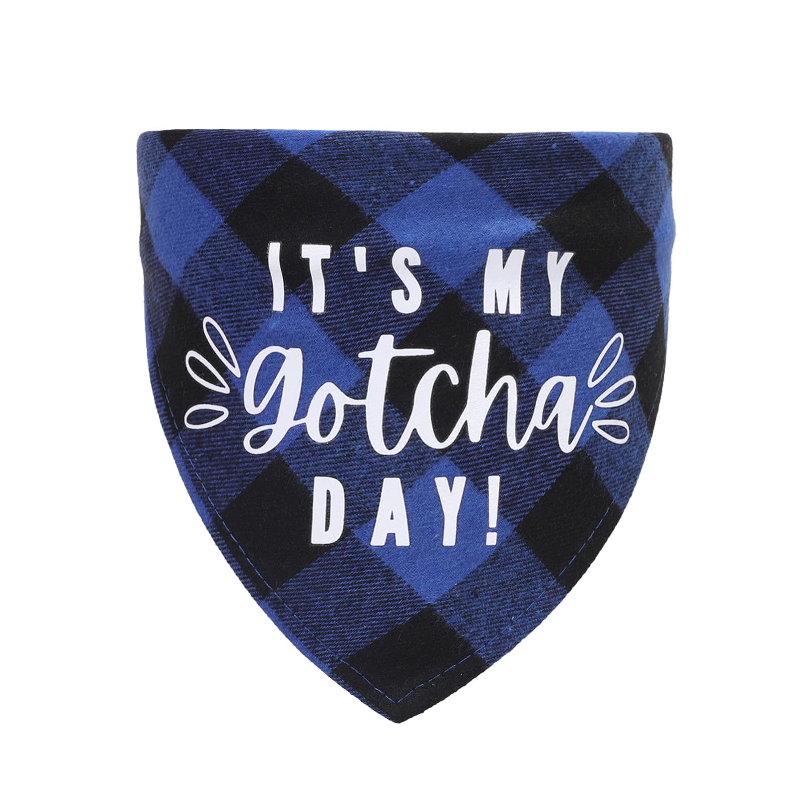 Dog Birthday Bandana Gotcha Day Pet Scarf,Dog Adoption Bandana for Boys and Girls Dogs,Cats,Scarf Bibs Accessories for Pet Birthday Gift (Blue)