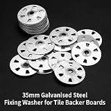 LJHOME 800Pcs Easy Fix Washers 35mm Galvanised Steel Tile Backer Board Fixings view 3