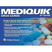 MediQuik Drug Cards: 9781496382092: Medicine & Health