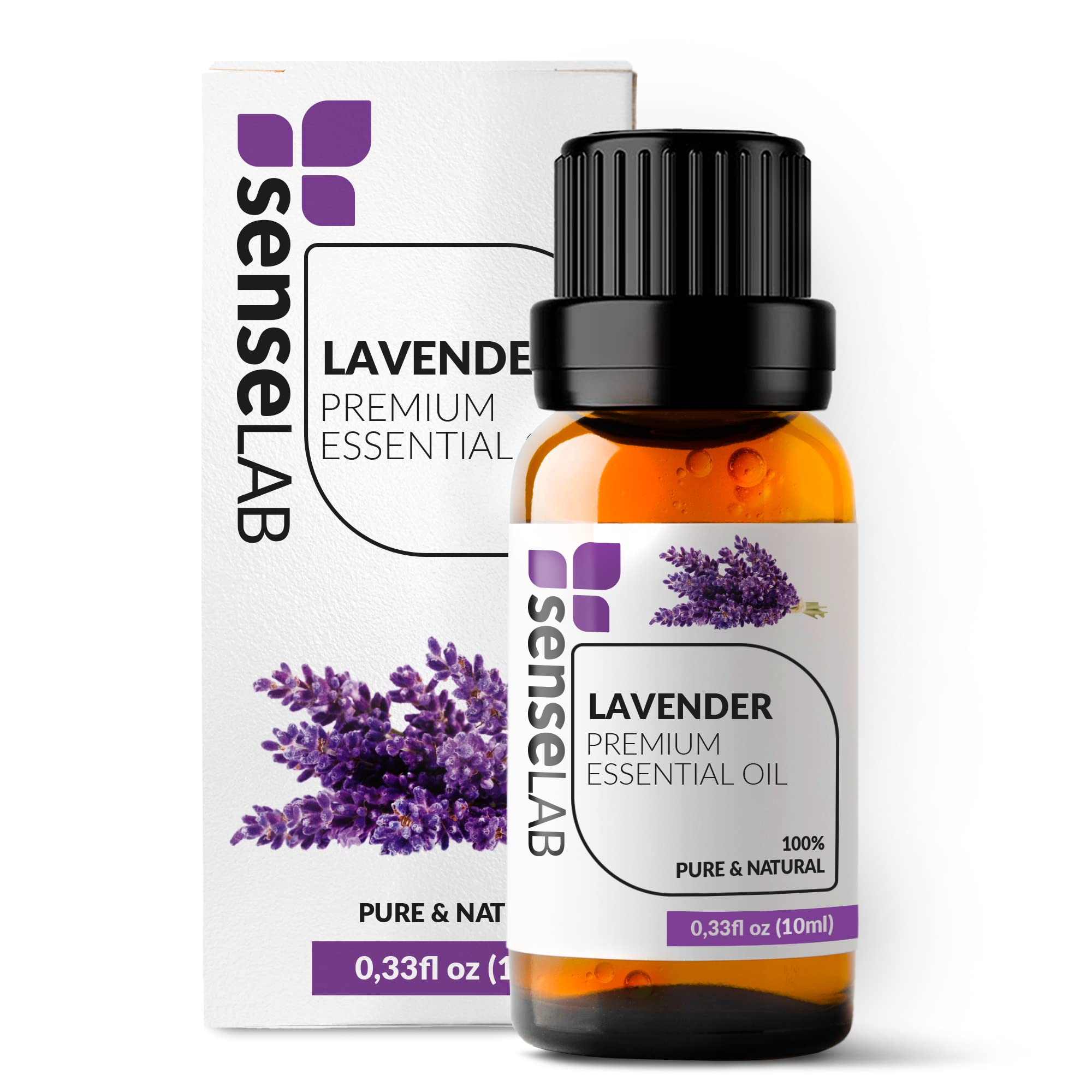 SenseLAB Lavender Essential Oil - 100% Pure Extract Lavender Oil Therapeutic Grade Essential Oils - for Diffuser and Humidifier - Relaxing, Soothing Oil - Aromatherapy Oils (10 ml)