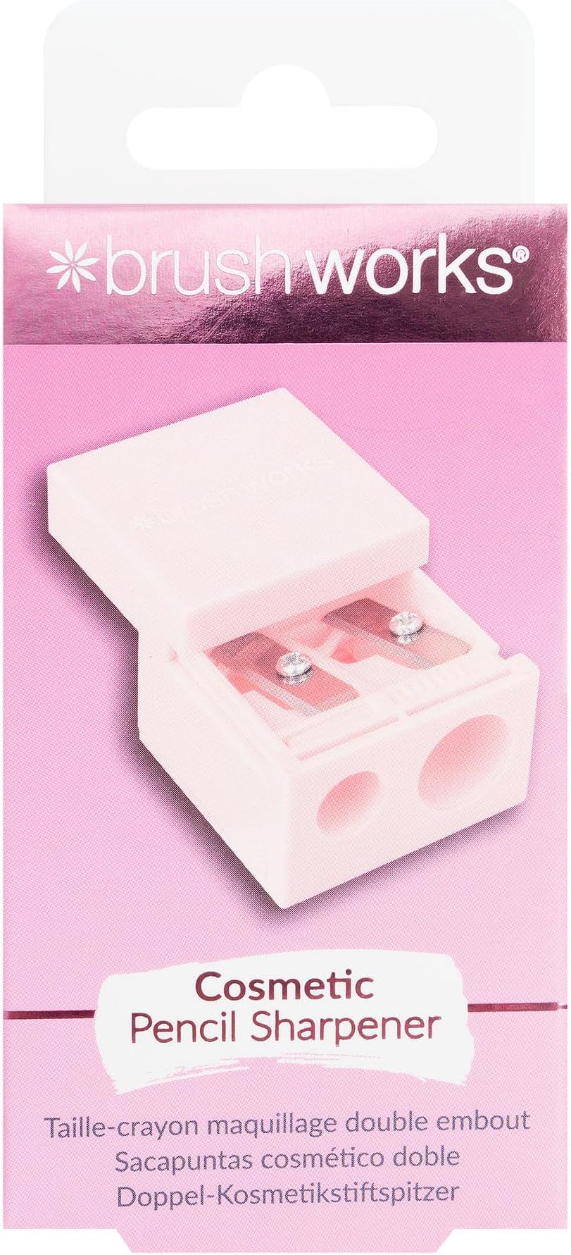 Brushworks Beauty Pencil Sharpener – Brand Pencil Sharpener for Regular & Large