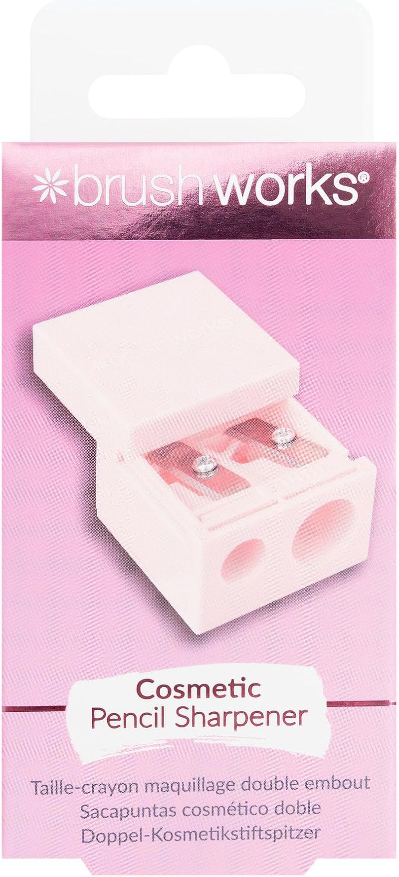 Brushworks Beauty Pencil Sharpener – Brand Pencil Sharpener for Regular & Large