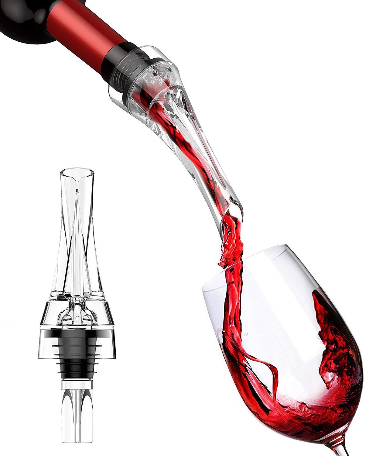 FLOUREON Red Wine Aerator Pourer Quick Aerator Spout Premium Decanter Wine Accessories for Party Christmas Gift