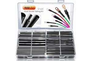 Antonki 900 Pcs Heat Shrink Tubing Kit, 2:1 Ratio Electrical Cable Wire Heat Shrink Wrap Tubing, Industrial Heat-Shrink Tubin