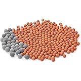 XYCING Filtration Stone Bead Balls for Filter Shower Head - Filtered Mineral Stone Beads for Purifying Water (Red Gray)