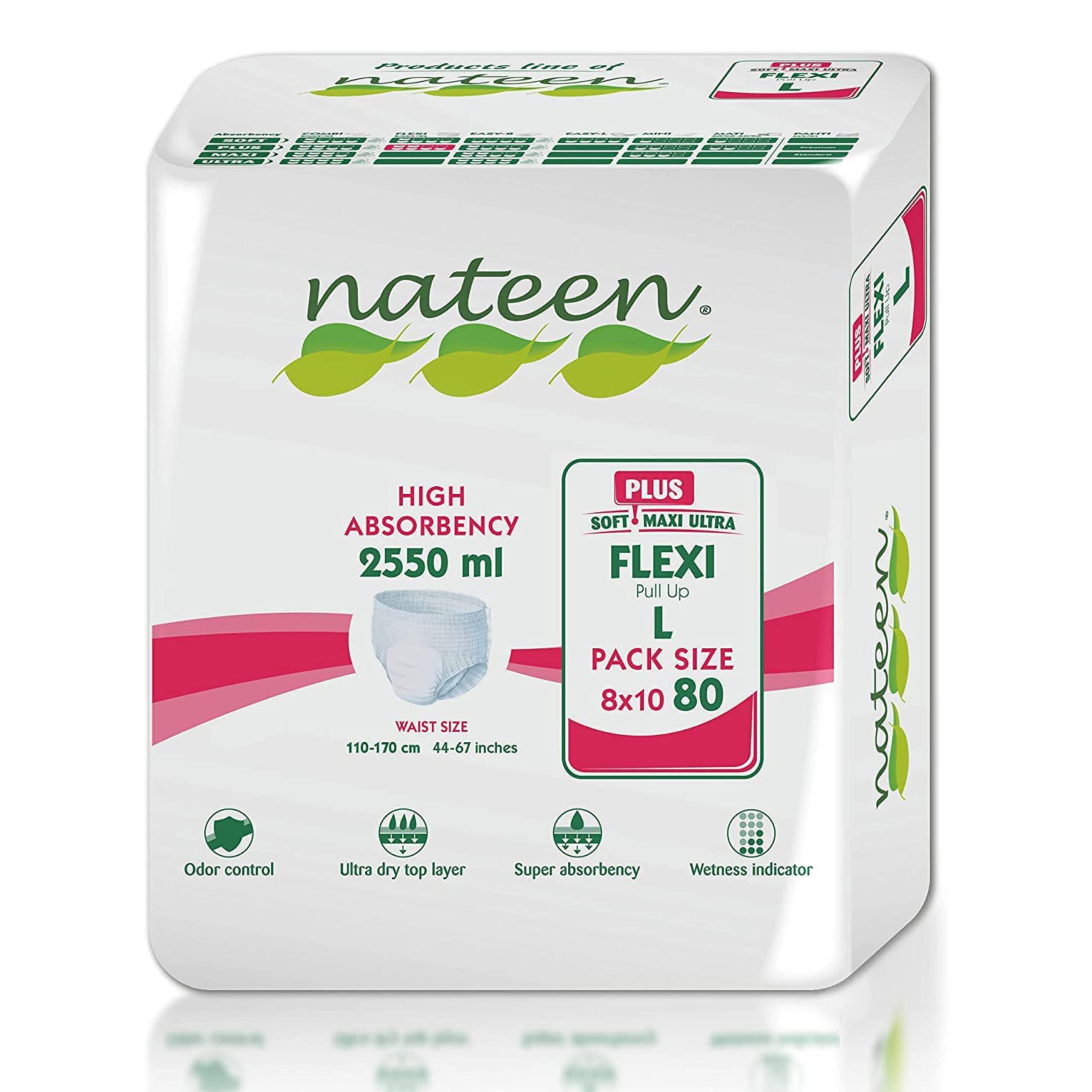 Tendercare Nateen - Adult Incontinence Pants - 80 Large Adult Day Plus Pull Up Pants - Disposable Pants for Men & Women - Discreet Incontinence Pants - 2550ml Absorbency