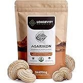 Agarikon Mushroom Powder Supplement 100g | Pure Fruiting Body 10:1 High Strength Extract | 30% Beta-D Glucans | 16,600mg Raw Equivalent Per Serving | Immune, Respiratory & Antioxidant Support