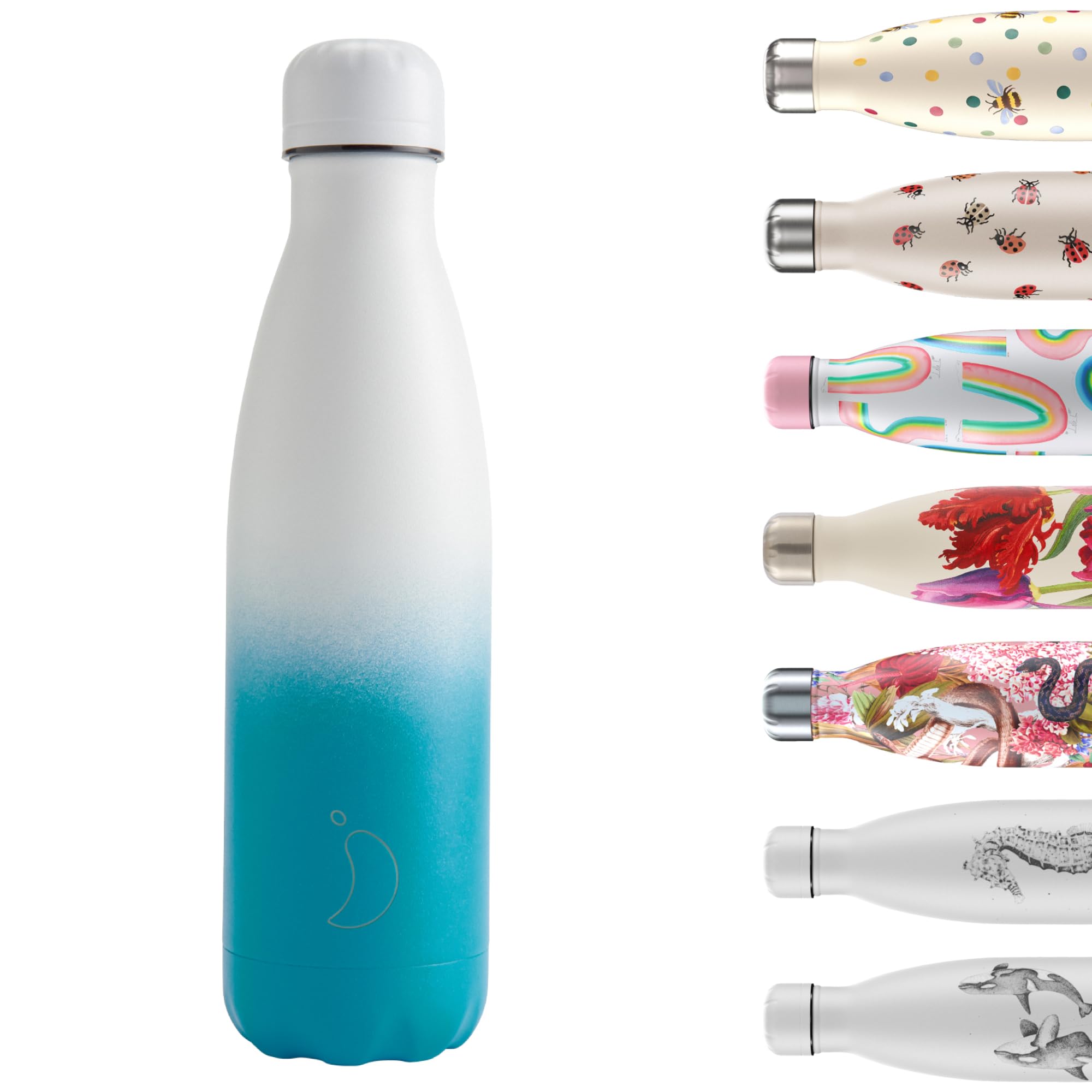 Chilly's Water Bottle - Stainless Steel and Reusable - Leak Proof, Sweat Free - Arctic Evening, 500ml