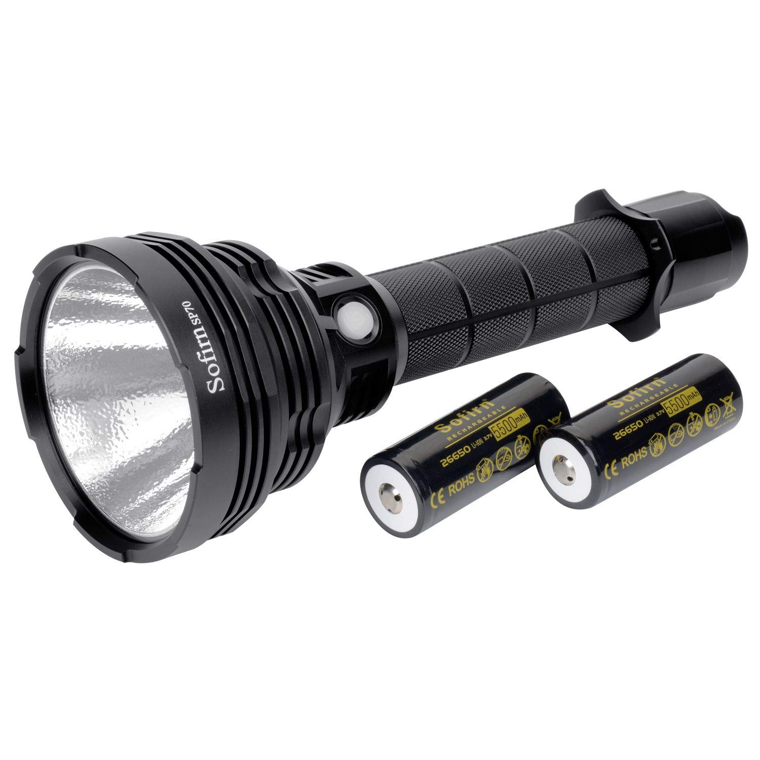 Sofirn SP70 Extreme Bright 5500 Lumens XHP70.2 LED Flashlight with 26650 Battery for Camping Hiking Fishing
