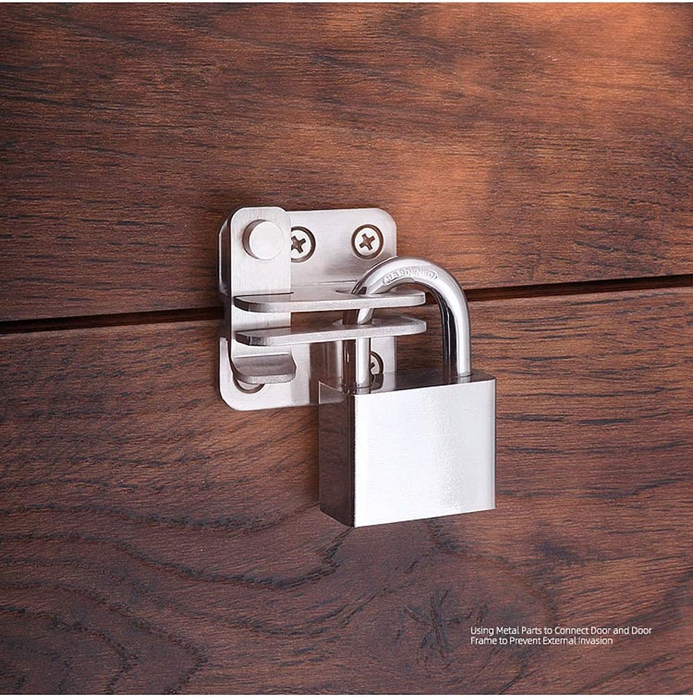 YUOIP® Hasp Latch Gate Bolt Lock Gate Latch Door Bolt Stainless Steel