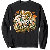 Orange Aries Zodiac Star Sign Sweatshirt