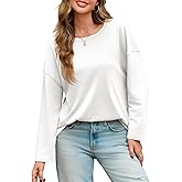 Cicy Bell Womens Oversized Long Sleeve T Shirts Casual Crewneck Trendy Tunic Tops 2025 Loose Fit Basic Tees