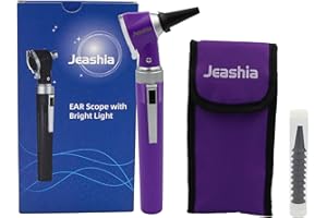 Jeashia Otoscope Ear Infection Detector with Bright LED Light, Portable Scope for Kids/Adults, Clinical & Pet Use (Purple)