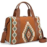 Wrangler Duffel Bag for Women Large Travel Weekender Bag Tapestry Designer Carry On Bags, Brown