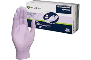 HALYARD LAVENDER NITRILE Exam Gloves, Powder-Free, Non-Sterile, 3.1 mil, 9.5 Inches, Lavender, Medium, 52818 (Box of 250)
