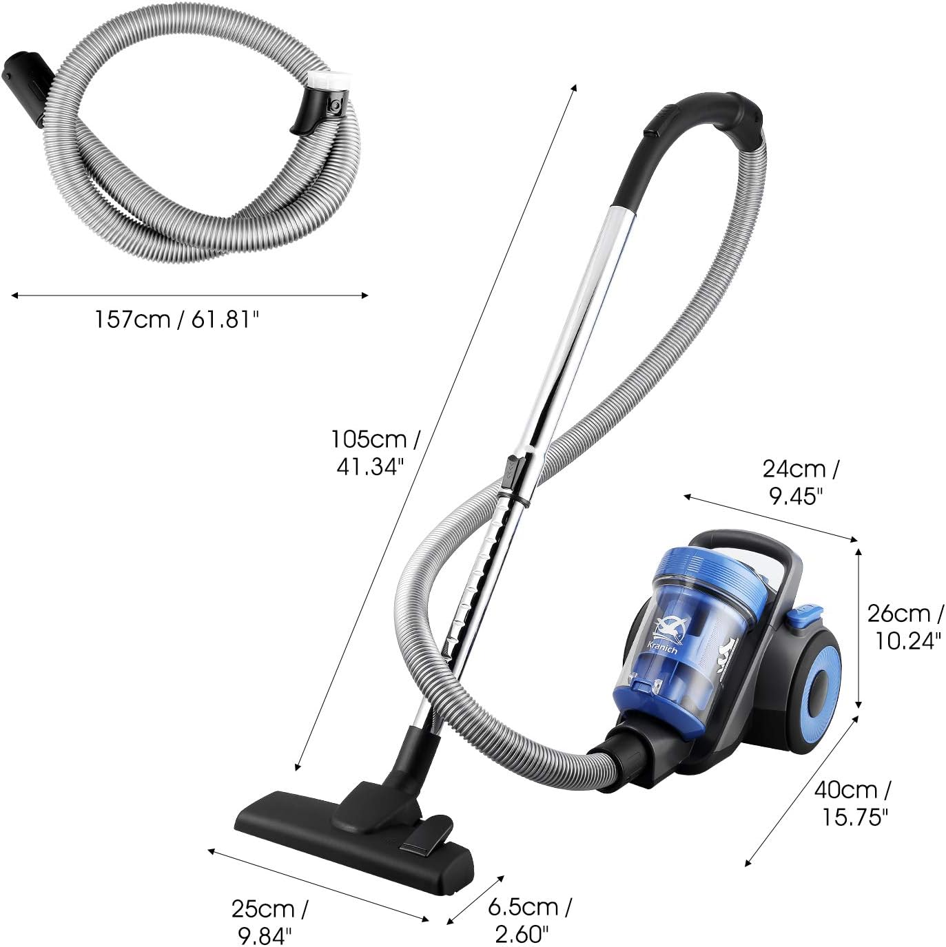 Cylinder Vacuums Kranich Cylinder Vacuum Cleaner Powerful Suction