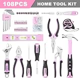 Enventor Pink Tool Kit Set 108Pcs Women’s Hand Tool with Storage Toolbox view 7