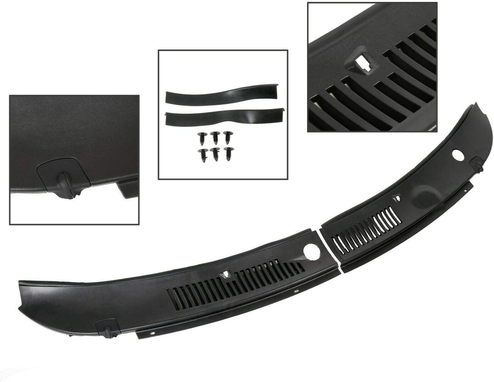 Windshield Wiper Cowl Cover For 99-04 Ford Mustang IMPROVED Wiper Cowl Grille