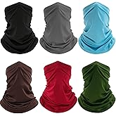 Arsvetu 6 Pack Neck Gaiter, UV Protection Cooling Breathable Face Mask, Hiking Scarf for Men Women