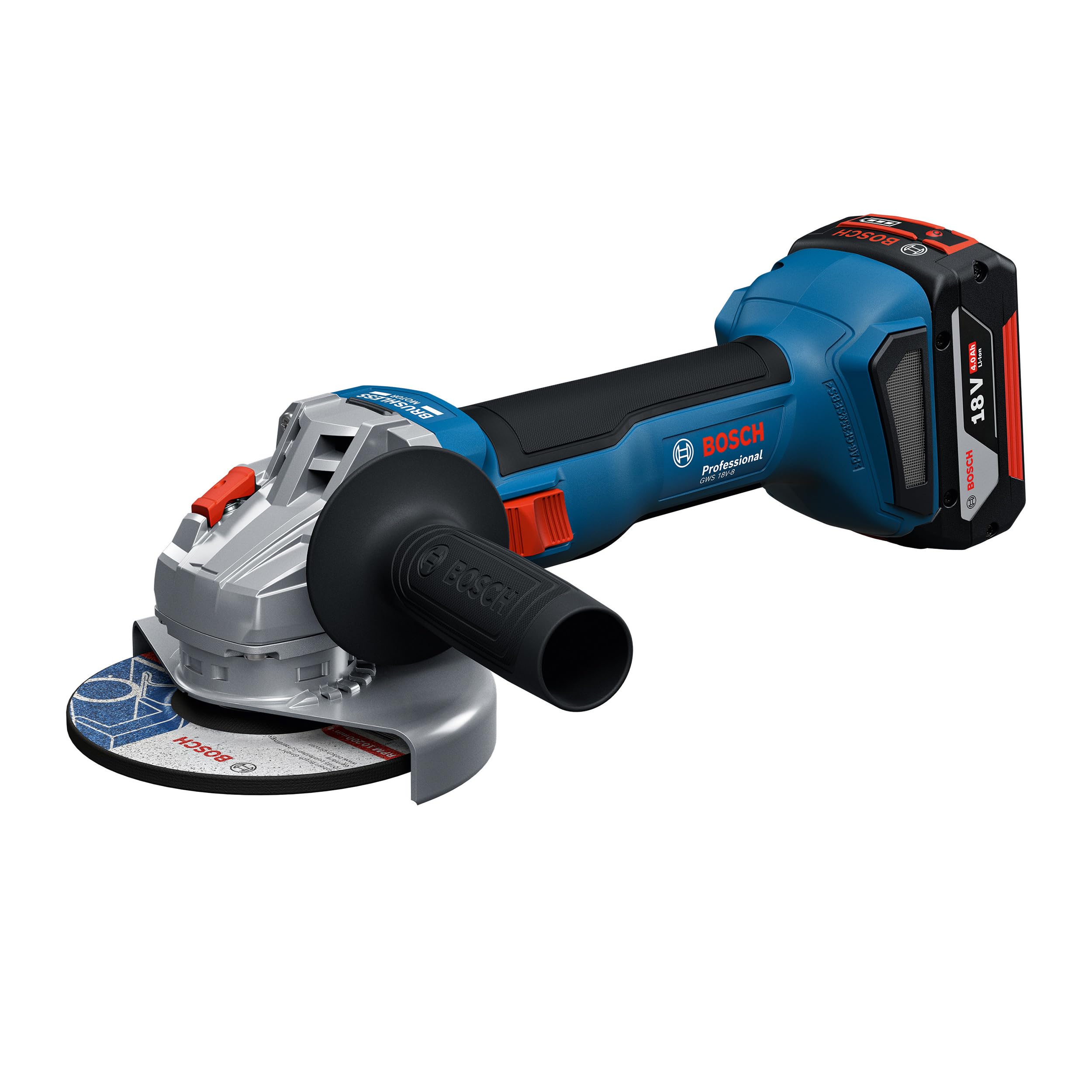 Bosch Professional 18V System Akku-Combo Kit: GSB 18V-45 + GBH 18V-22 + GWS 18V-8 (inkl. 3x GBA 4.0Ah, GAL 18V-40, Werkzeugtasche) – Amazon Exclusive 5