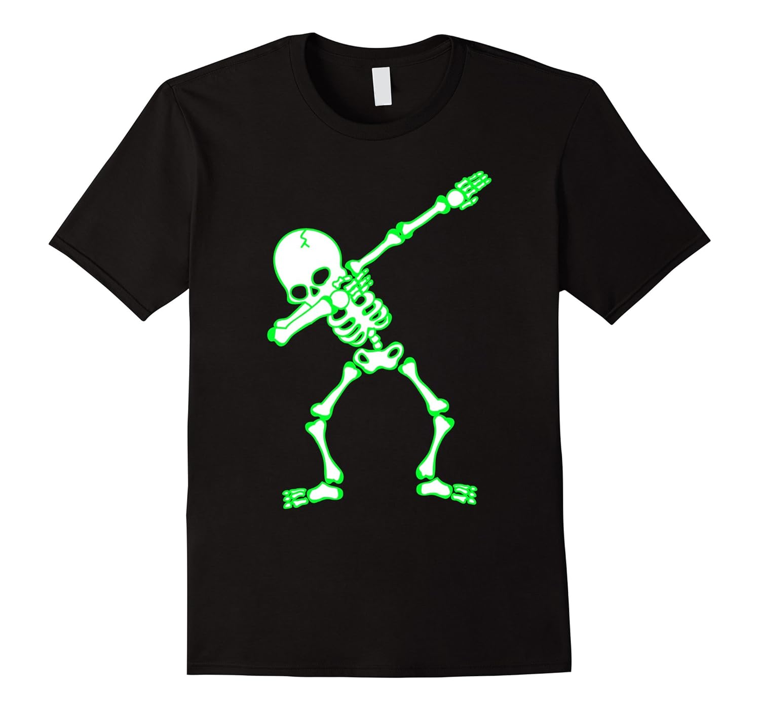 Dabbing Skeleton Shirt Kids, Bones, Glow Effect, Halloween-AZP