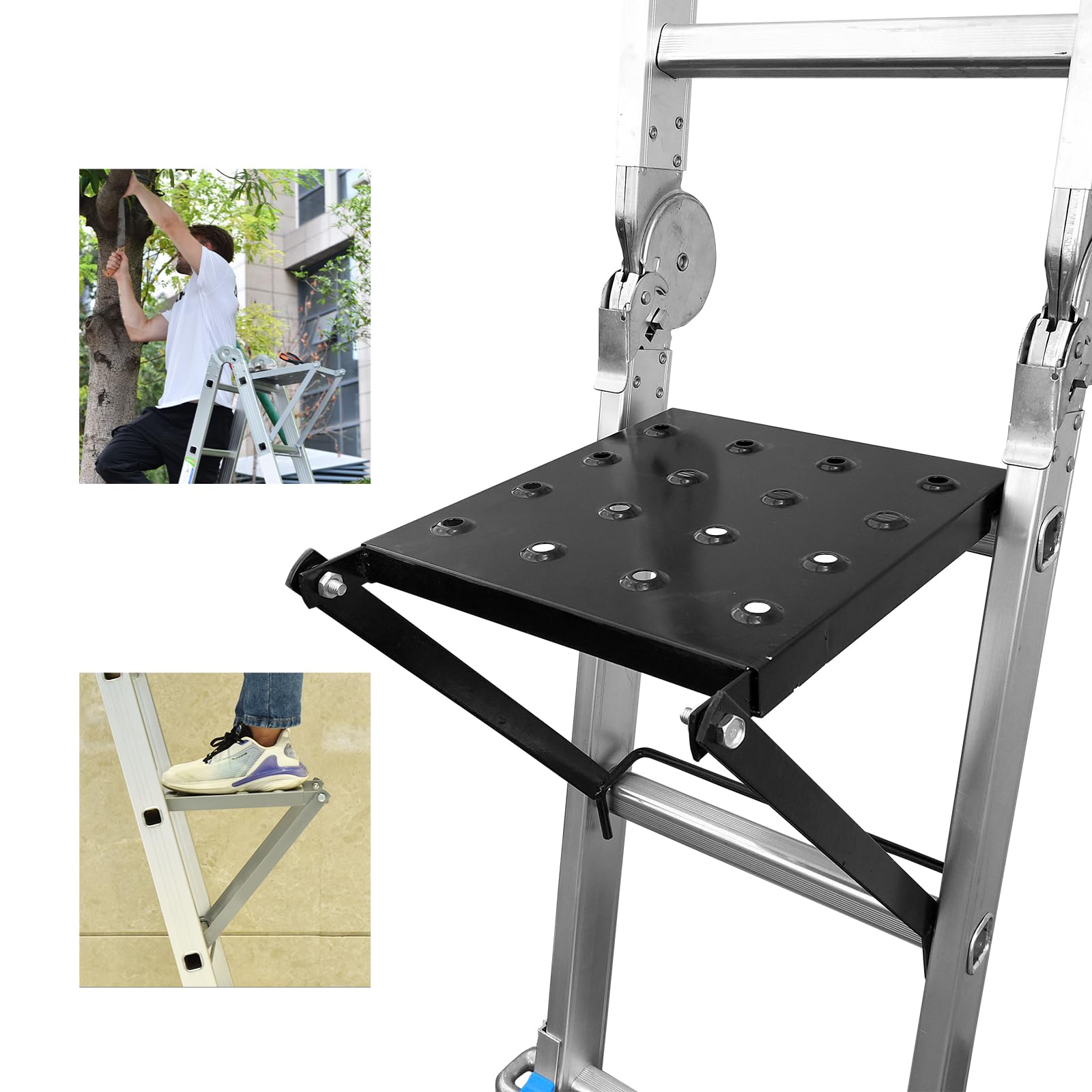 Photo 1 of JADDUO Ladder Work Platform Anti-Slip Ladder Accessories Step Ladders Extension Ladders Work Stand System Ladder Tray for Painters and Tools Holds 400 Pound 17 x12 Inch?Black