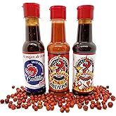 ( 3 pack ) La Callita, La Camananga Roja y Negra Salsa La Callita Seafood Sauce La Original by Lencho 4x4 and Marisquero from Guasave Sinaloa, 5 oz.