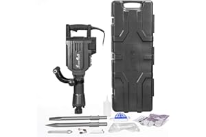 XtremepowerUS 2800W Demolition Jack Hammer Point Chisel Bits Demo Jack Hammer Cement Concrete Floor Breaker Block Punch Drill 55J Case
