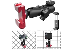 AOEYOO Aluminium Smartphone Fence Mount- Fence Mount for iPhone & Android, Mevo Start, Insta360 X5 X4 Camera,Phone Camera Holder for Tennis & Pickleball Training, Tennis Training Equipment