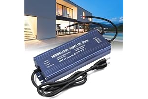 LED Driver 24V, BRIMETI LED Power Supply 200W Waterproof IP67 Transformer Adapter 110V AC to 24V DC Converter Low Voltage Output with 3-Prong Plug 3.3 Feet Cable for Outdoor LED Light Strip, 8,3 Amp