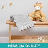 Clair de Lune Marshmallow Soft Baby Blanket 90 x 70 cm Grey view 2