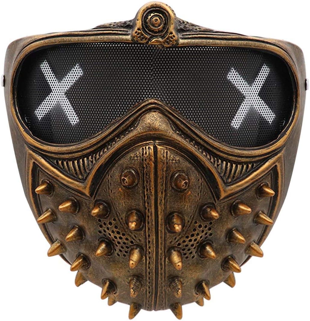 Watch Dogs Wrench Mask with Rivet, Punk Devil Cosplay Game Legion Ghost