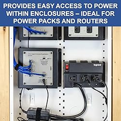 Legrand - OnQ Media Enclosure Power Strip, Half