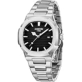 NIBOSI Men Watches Analog Quartz Stainless Steel Military Watches for Men Waterproof Business Classic Wrist Watch with Date