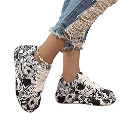 Breathable Low-top Lace-up Graffiti Running Shoes