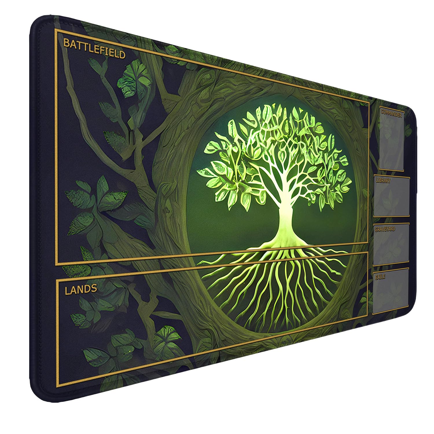 smatcamp MTG Playmat, 24" x 14" MTG Playmat with Zones, Stitched Edges Game Play Mat Trading Card Game Playmats Mouse Pad Smooth Rubber Surface TCG Game Mat with Storage Bag