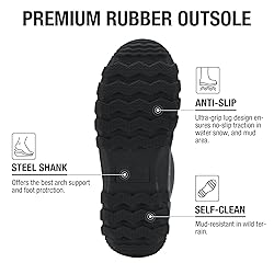 HISEA Women's Mid Calf Rain Boots Waterproof Rubber