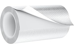 AIYUNNI Fiberglass Aluminum Foil Tape 6 Inch x 66 Feet (5.9mil) – Heavy Duty HVAC Metal Tape,High Temp Waterproof Insulation Adhesive for Ductwork, Furnace, Dryer Vent, AC, Pipe Sealing & Repair