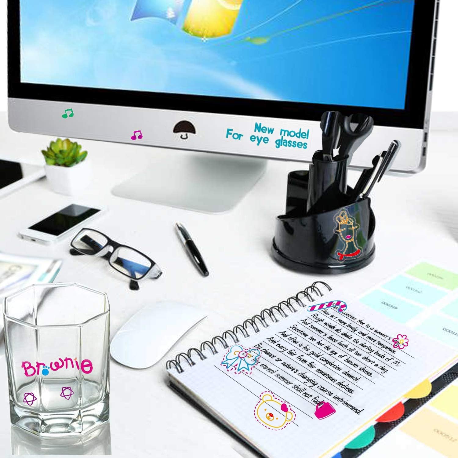 Printable Sticker Paper for Your Inkjet Printer - 8.5 x 11 Inches 20 Sheets Translucent Premium Waterproof Sticker Paper - Dries Quickly and Holds Ink Beautifully: Arts, Crafts & Sewing