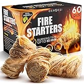 Fire Starter - Natural Pine Fire Starters for Fireplace, Campfires, Grill, Wood & Pellet Stove, Chimney, Fire Pit, BBQ, Smoke