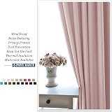 PONY DANCE Baby Pink Blackout Curtains 46x54 2 Pieces Thermal Eyelet view 8