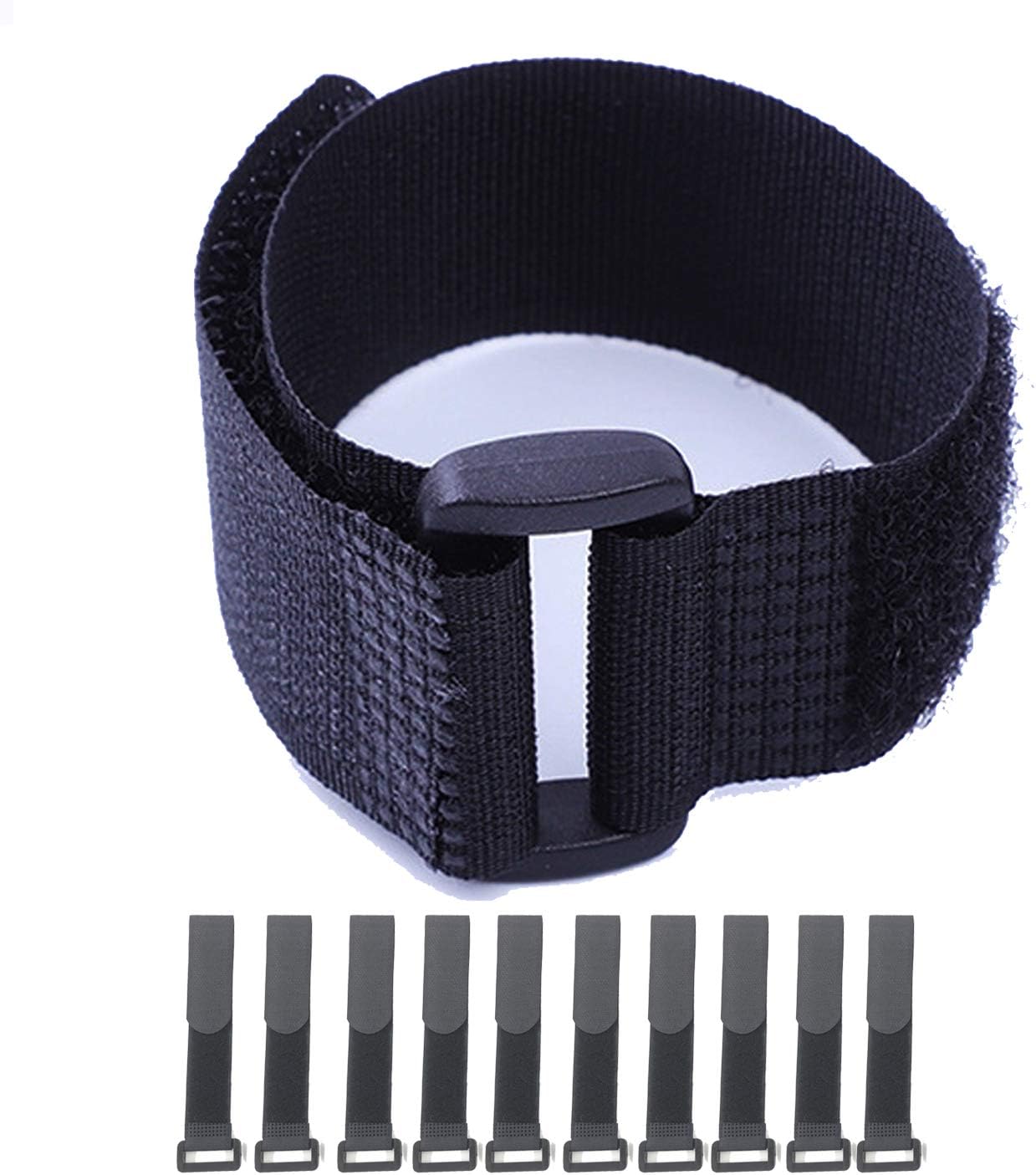 Hook and Loop Cable Straps,Black SelfAdhesive Nylon Straps Cable