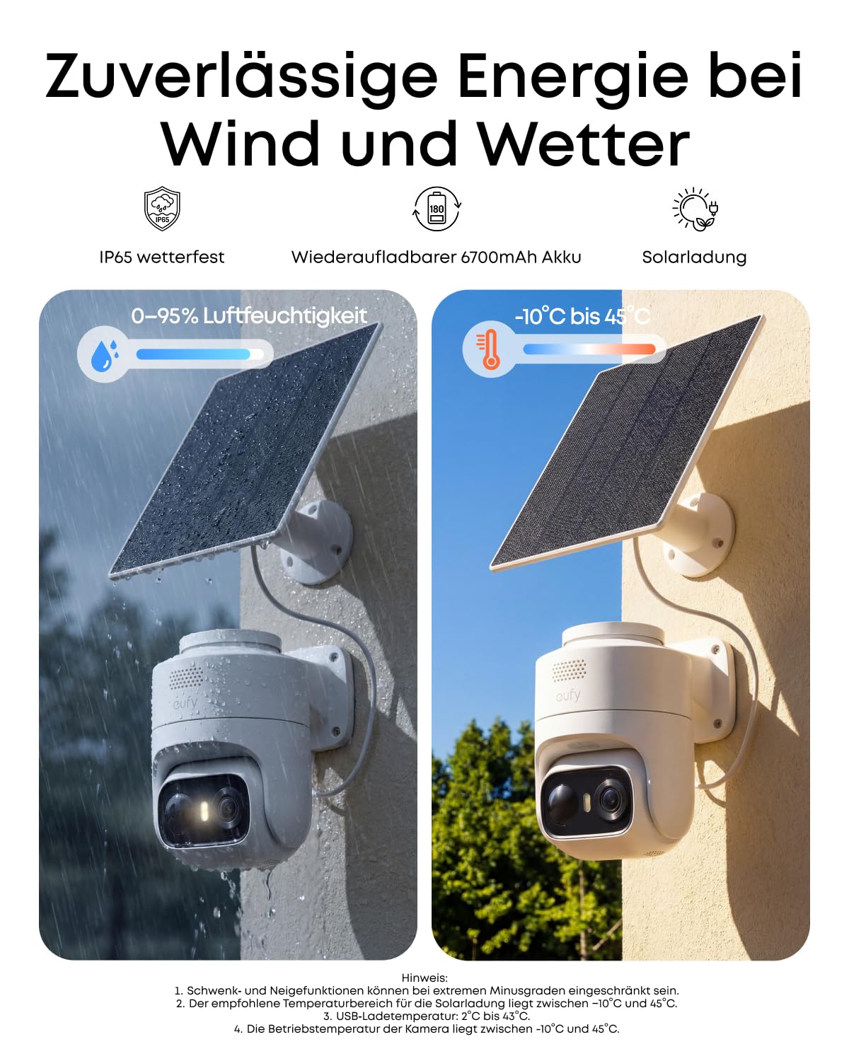 eufy Security eufyCam C37, kabellose 2K Outdoor-Überwachungskameras mit 360° KI-Tracking (Pan & Tilt), Solar, Gesichtserkennung, Farb-Nachtsicht, ohne ABO-Kosten 8