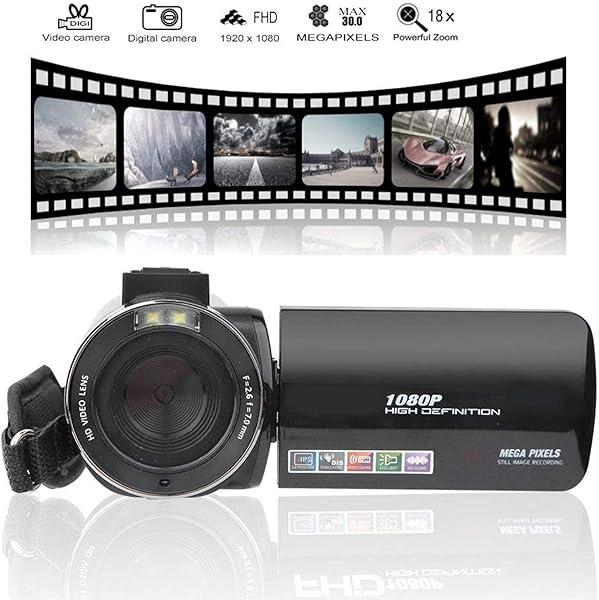 Video Camera LCD Screen 1080Pwith LED Fill Lights Set Support External Microphone