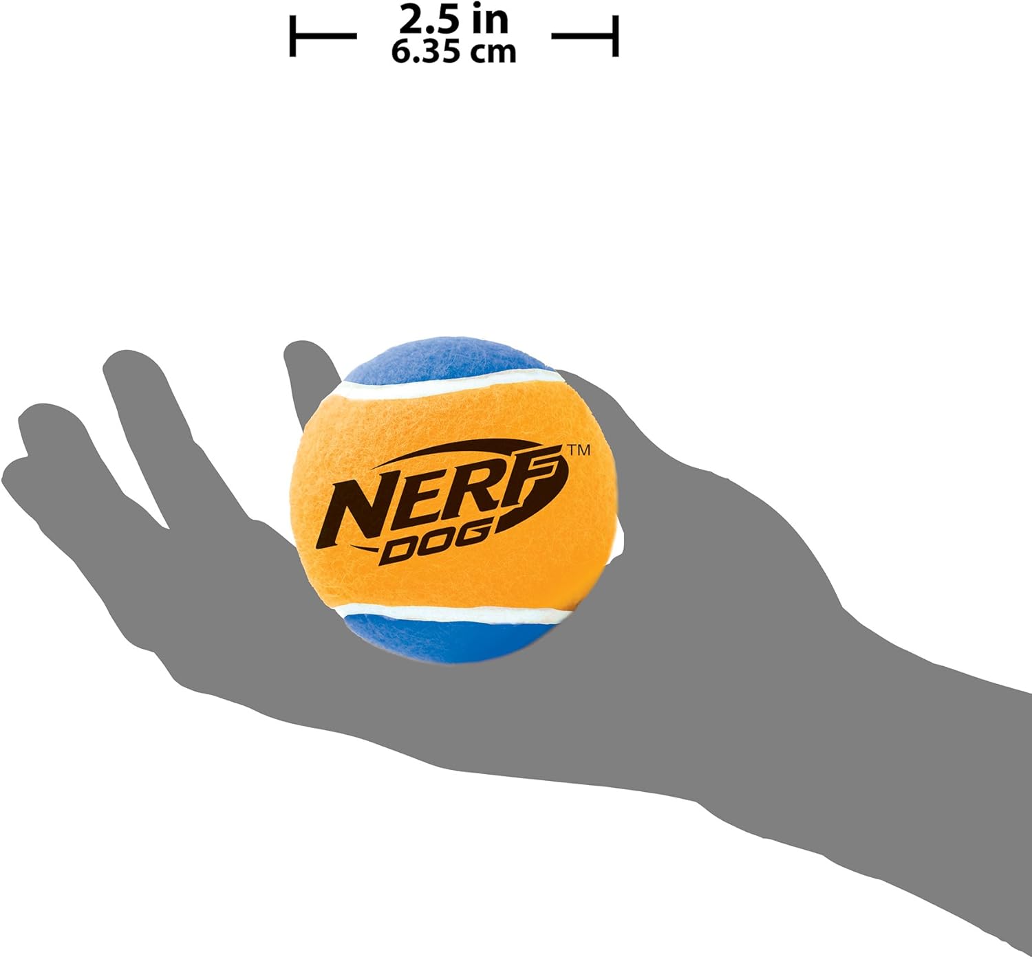 Pet Supplies : Nerf Dog Tennis Ball Dog Toy with Interactive Squeaker, Lightweight, Durable and Water Resistant, 2.5 Inches, for Small/Medium/Large Breeds, Three Pack, Assorted Colors : 